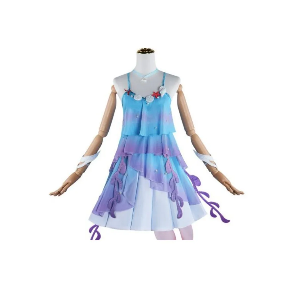 Doria Cosplay Costume Honor of Kings Full Set Mermaid Character Role Play Women Outfit for Halloween Party Show view 3