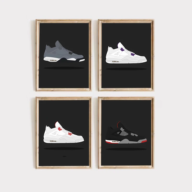 Posters for Wall Art Canvas Painting Luxury Brand Sneakers Paintings for Bedroom Decoration Home Decor Poster Anime Room Garden