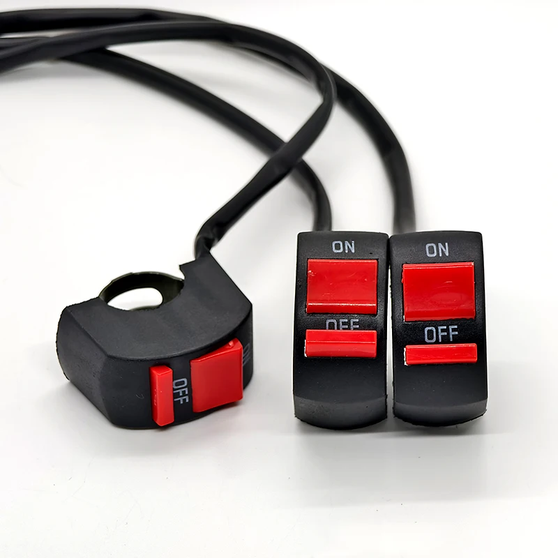 

Universal Motorcycle Handlebar Flameout Switch on Off Button for Moto Motor Atv Bike Dc12V/10A Black