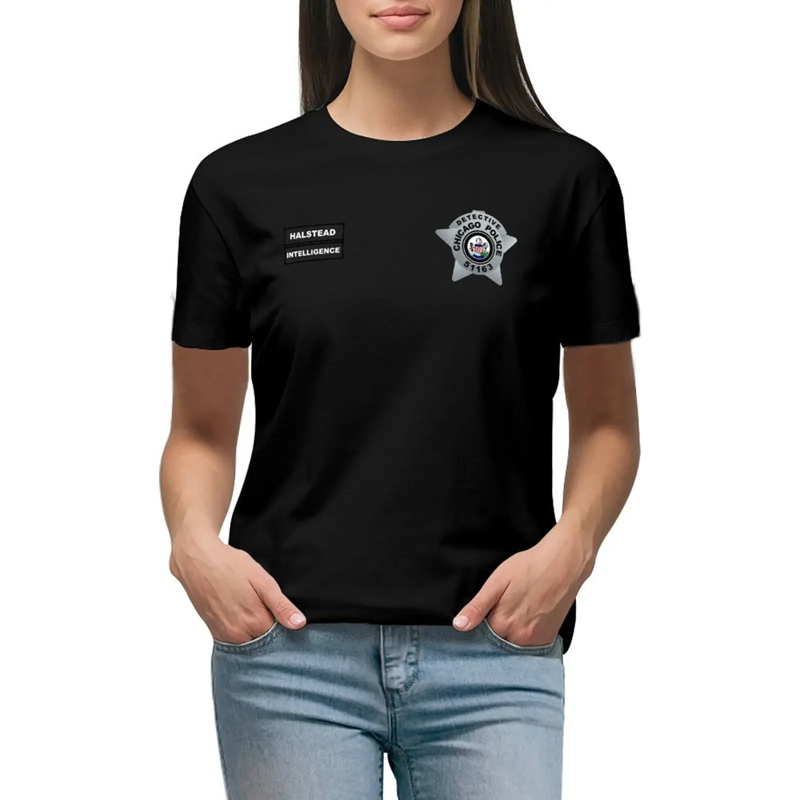 

CHICAGO P.D - DETECTIVE JAY HALSTEAD - INTELLIGENCE BADGE VEST T-Shirt plus sizes sublime aesthetic clothes Woman T-shirts