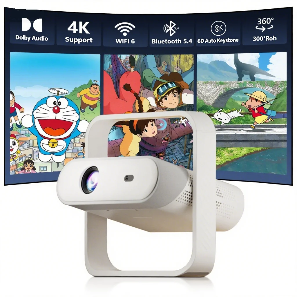 Salange P40 Portable Projector 4K HD Native 1080P 500 ANSI Support Dolby Audio for Cinema Outdoor 2026 New LCD Proyector