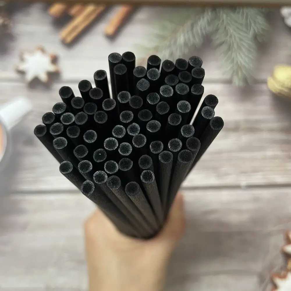 L40CM X 3/4MM High Quality Black Fiber Essential Oil Diffusion Sticks ,Eco-friendly Reed Diffuser Sticks for Home Fragrance