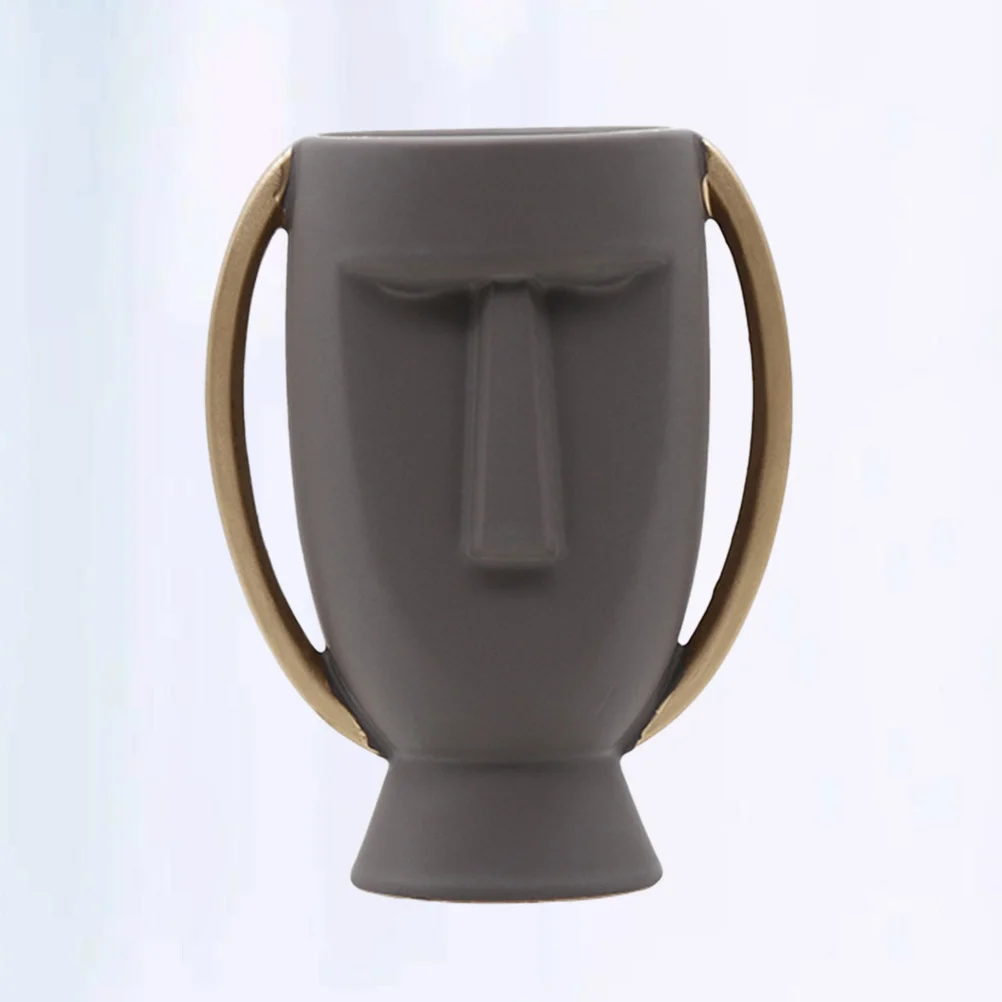 

Cute Vase Small Flower Home Decoration Human Face Design Crafts Dry