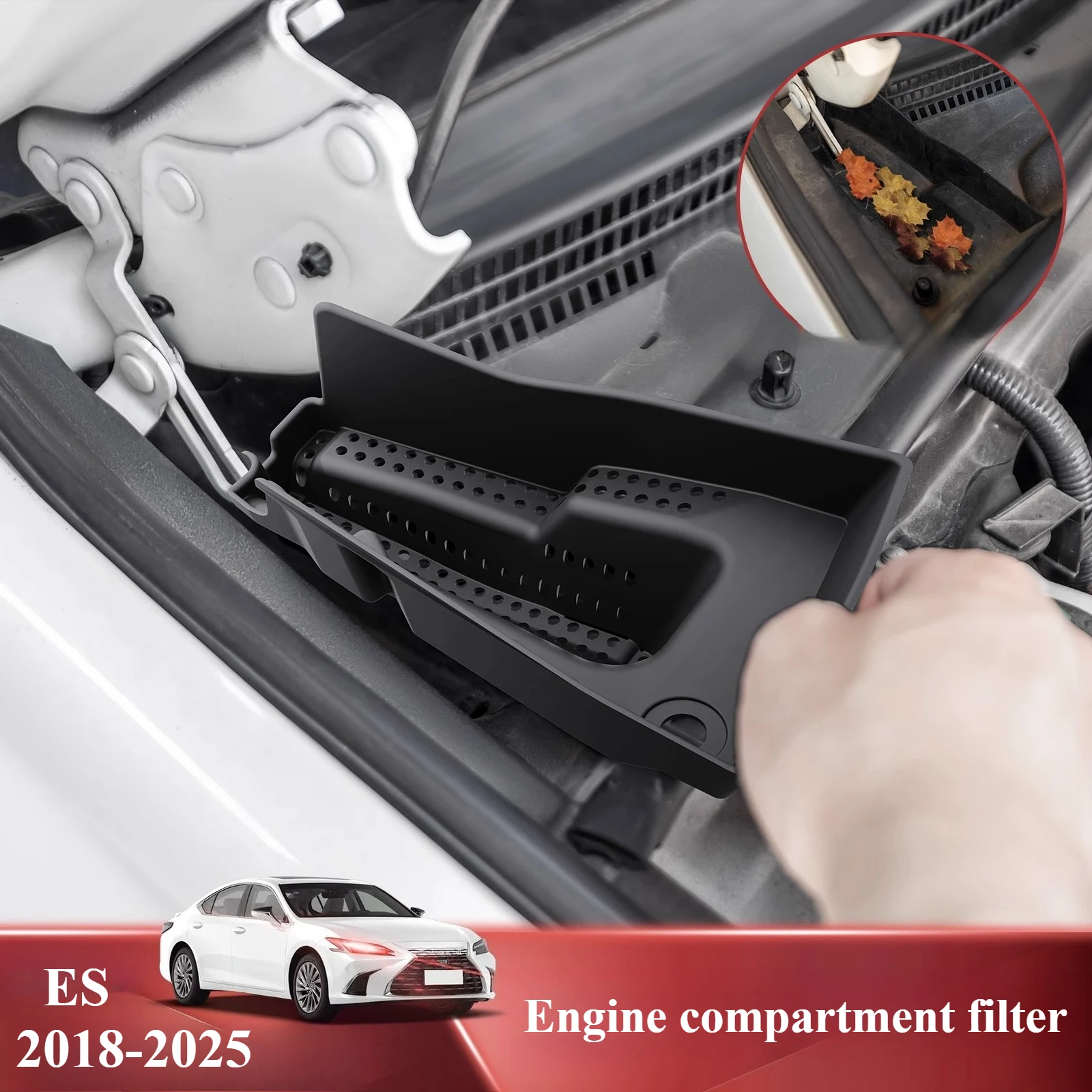 

Для Lexus ES200/260/ES300h 2018-2025 Защитная крышка отсека двигателя, сетчатая крышка фильтра, автомобильные принадлежности, автомобильные аксессуары, инструменты