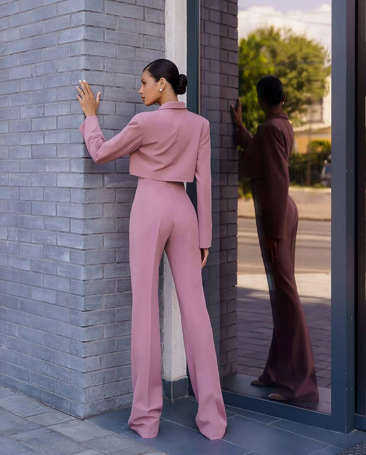 White Women Pants Suit New 2025 Fashion Short Slim Blazer And Trousers Business Temperament Chic Lady Work Wear Customized