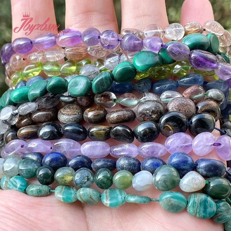 3x6-4x8mm Natural Amethyst Lapis Kyanite Freeform Spacer Stone Beads DIY Strand 15 inch For Necklace Bracelet Jewelry Making