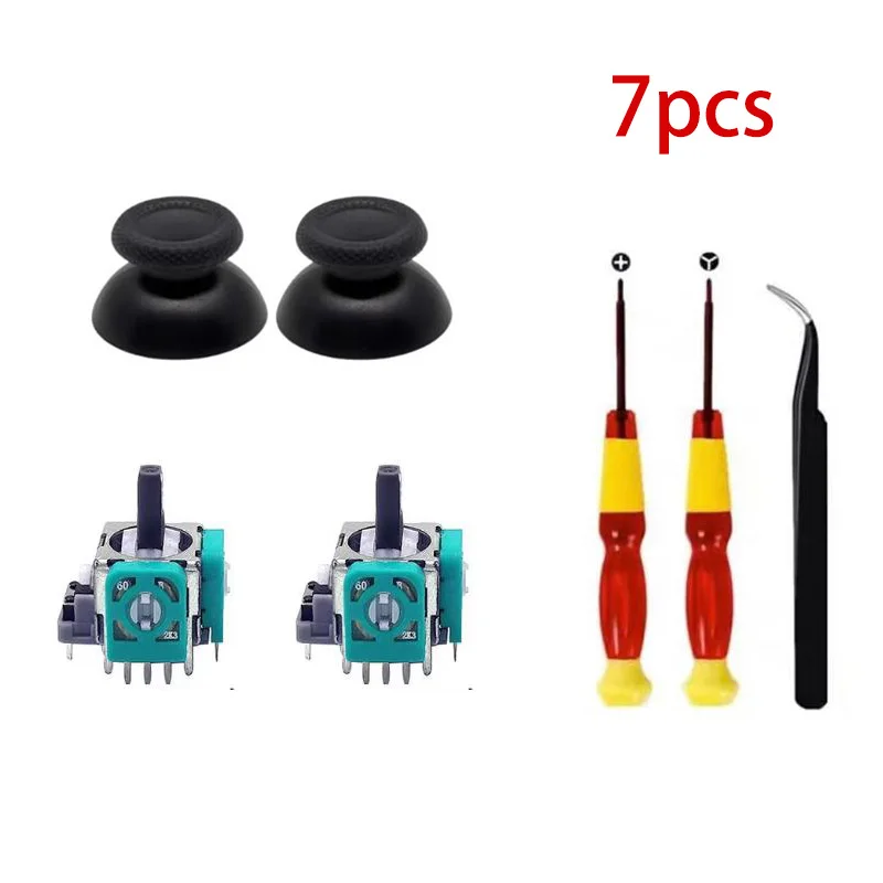 Joysticks Replacement for Playstation 5 DualSense PS5 Controller Screwdriver 2K3 Ohm Analog 3D Thumbstick Repair Parts Kit