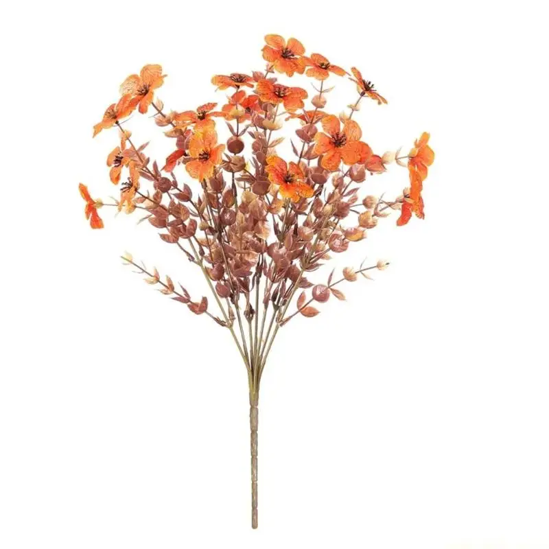 QX2E High Quality Artificial Silk Violets Flowers With Flexible Stems Seasonal Blossomy Arrangements For Vase Display