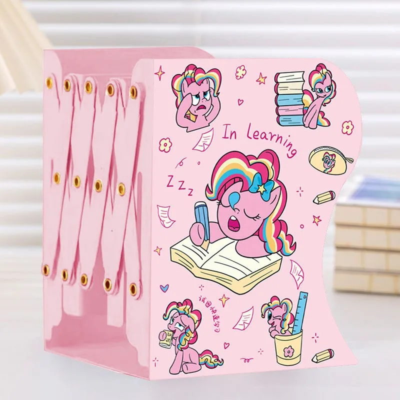 My Little Pony anime peripheral creative cartoon patterns Twilight Joy retractable bookshelf student desk book storage rack