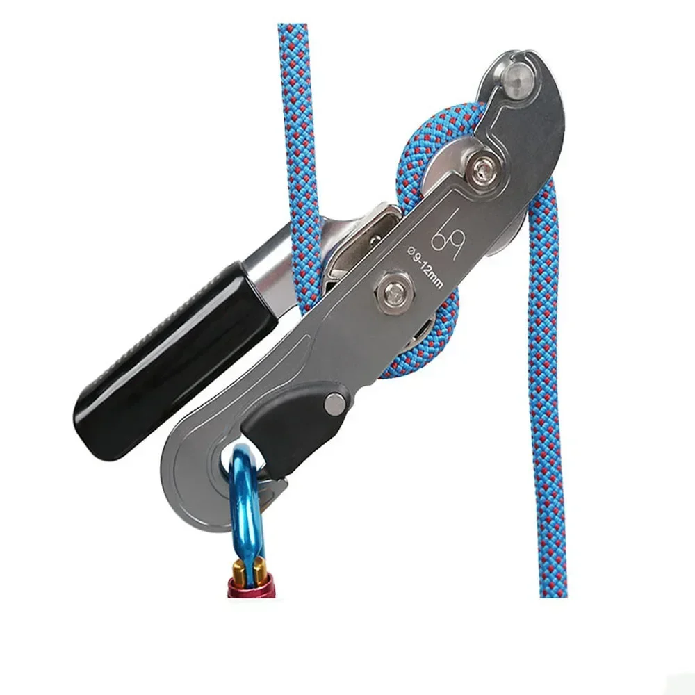 2024 Cheap Price Self Locking Descender Manually Controlled Climbing Belay Device Stop Self-braking