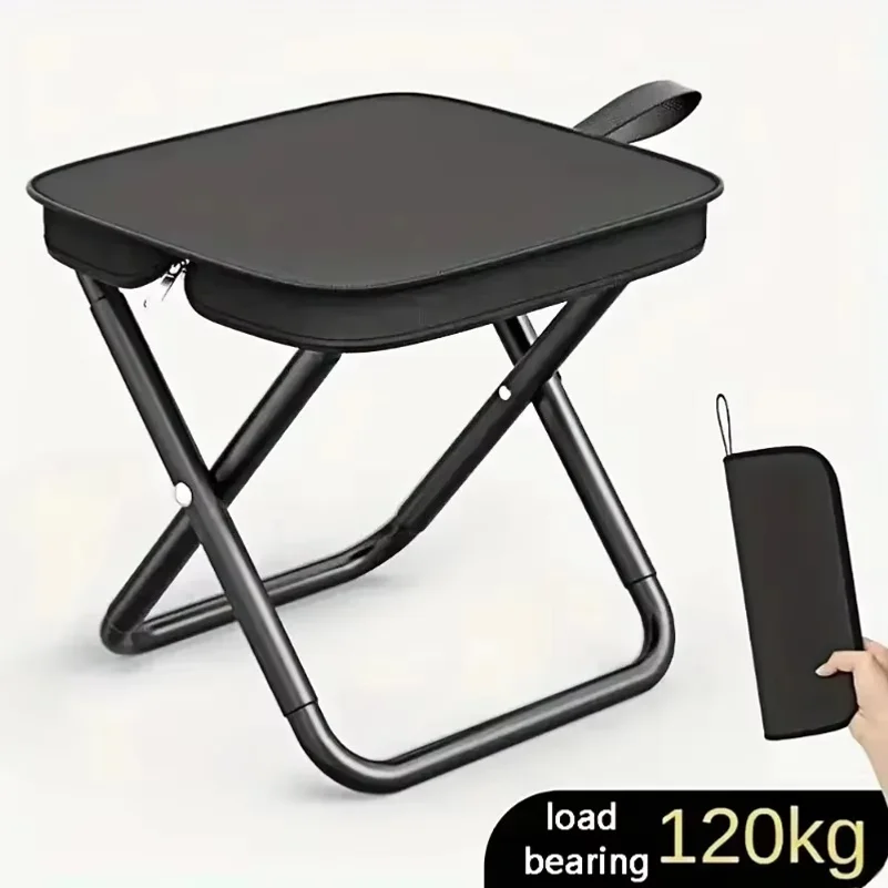 Portable Folding Camping Chair Lightweight Fishing Stool Outdoor Picnic Travel Handbag Mini Seat Beach Hiking Compact Rest Tool