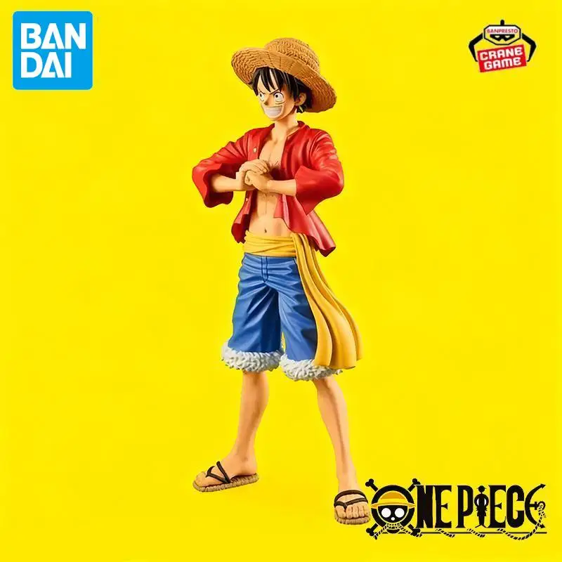 بانداي الأصلي بانبريستو قطعة واحدة لوفي عمل أرقام في المخزون أنيمي نموذج التماثيل البلاستيكية الكرتون دمى الاطفال اللعب هدايا المهرجان