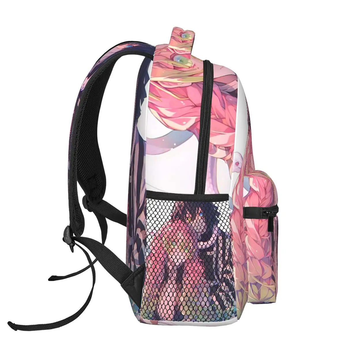 Mitsuri Kanroji i Iguro Obanai plecaki chłopcy dziewczęta Bookbag studenci torby szkolne plecak dziecięcy torba na ramię o dużej pojemności