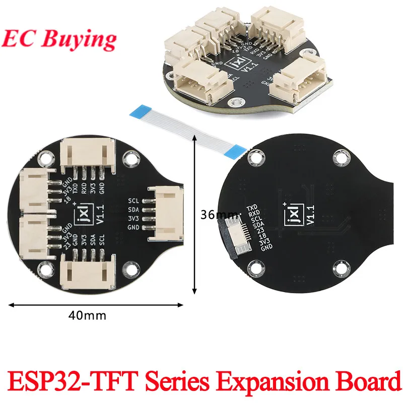 1.28 Inch IPS TFT Round LCD Color RGB Display Touch Screen Module ESP32 Wireless 2.4G WIFI BLE 240x240 GC9A01 Driver Board