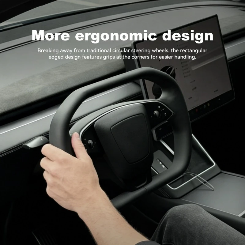 2026 Latest Stylesfor Model 3/Y Highland Heating Yoke Steering Wheel for Tesla Personalized Racing Leather Customized Accessory