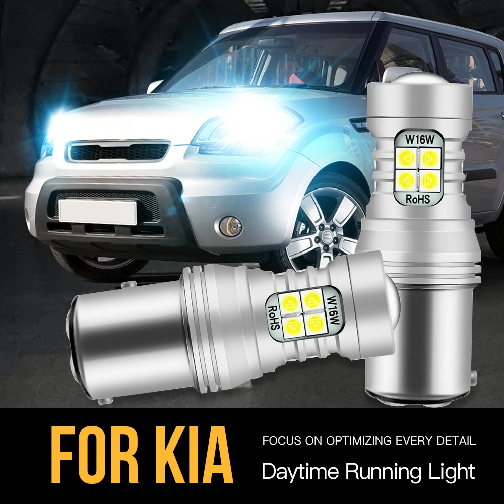 

2x P21/5W 1157 BAY15D Canbus Error Free LED Daytime Running Light DRL Bulb Lamp For Kia Ceed Proceed Seltos Soul 1 2 3 Sportage