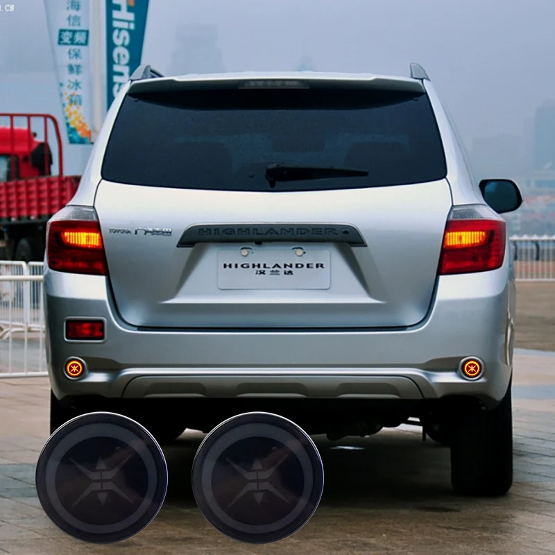 

1 компл. Автомобиля дневной свет для 2008-2010 Toyota Highlander 2008-2013 Toyota Sequoia 05-11Toyota Fortuner 07-14 ноя VOXY 70 задний бампер