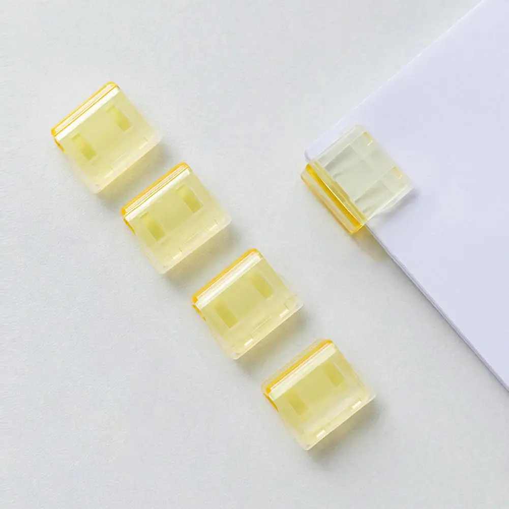 Space-saving 5Pcs/Bag Practical Candy Color Bookmarks File Clips Anti-scratch Candy Color Clips Anti-Deformed   for School