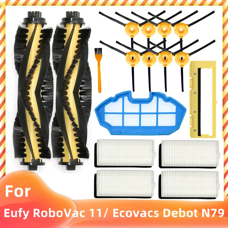 Do Eufy RoboVac 11/11C Ecovacs Debot N79 N79S DN622 CONGA EXCELLENCE 990 Części zamienne Główna szczotka boczna Filtr Hepa Akcesoria