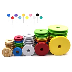 5Pcs Foam Sponge Wrapped Wire Board with 5 Pins Fishing Winding Line Board Fishing Spool Fishing Gear 3 Sizes