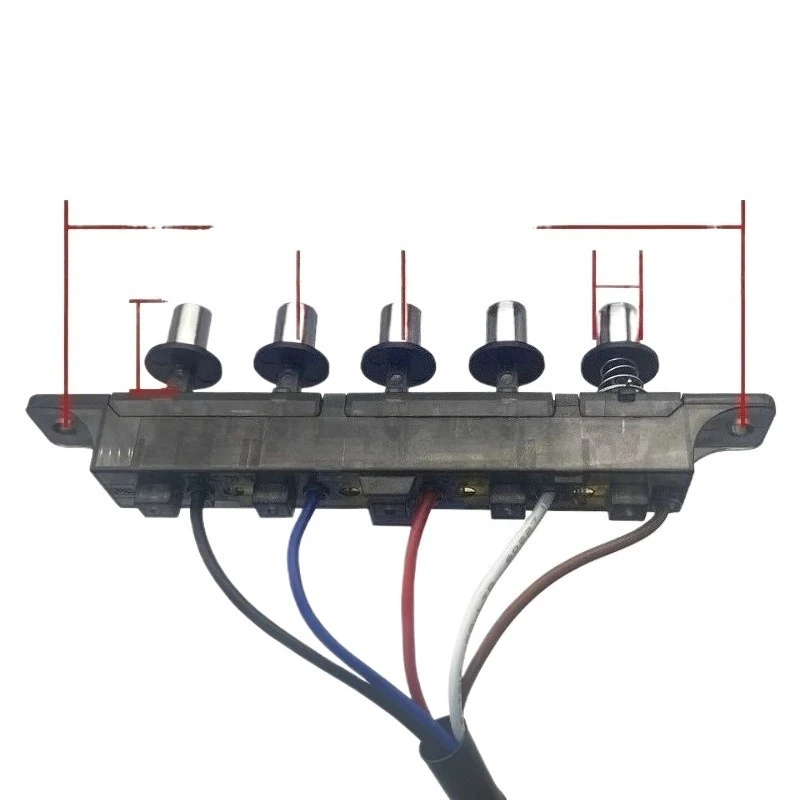 Range Hood 5-Button Switch Assembly with Wiring,  Control Panel Replacement Parts for Kitchen Exhaust Fan