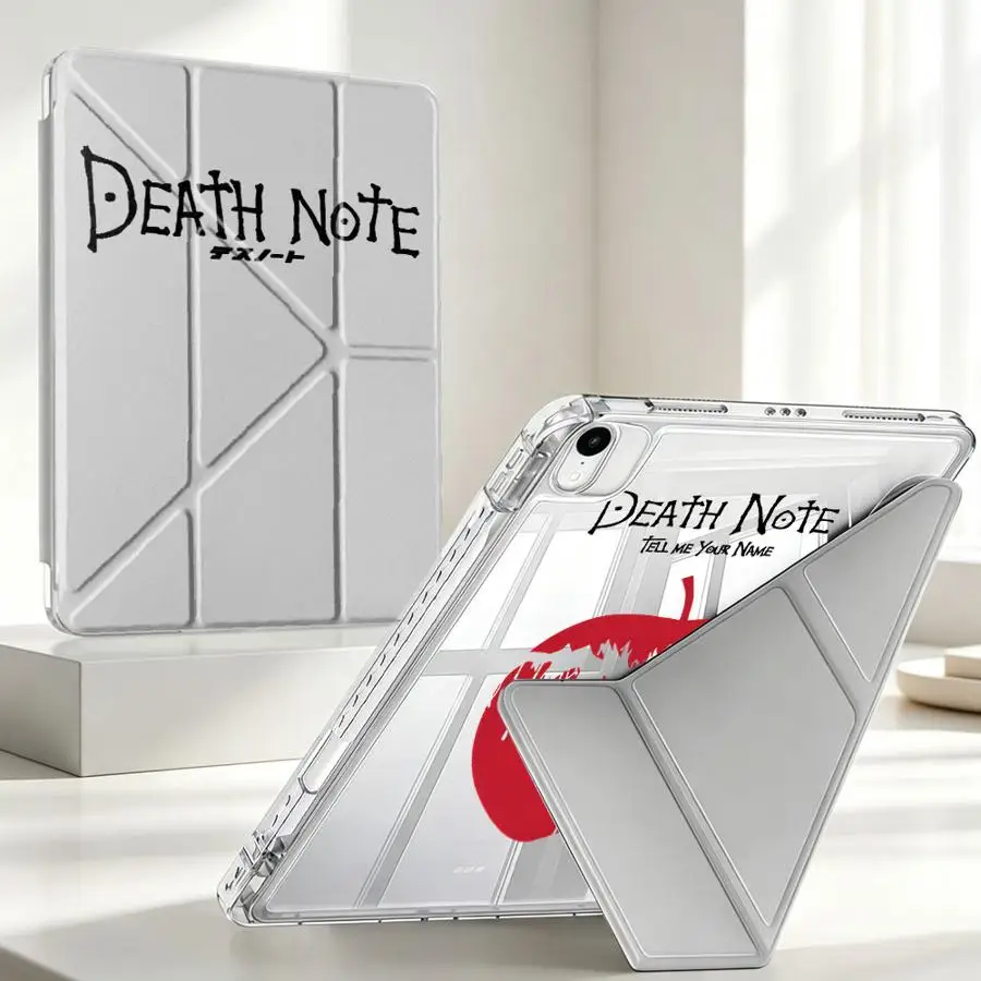 Tablet Case For iPad Mini 7 6 5 Air 8 M2 M3 3 12th Pro 13 2025 2026 10th Gen 9th 11th With Pen Slot Cover Red Apple Print Cover