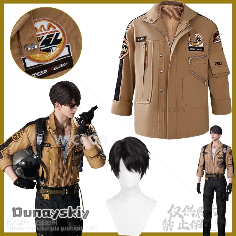

Игра Love And Deepspace Caleb Косплей Ся Ичжоу Аниме Костюм Хаки Летающая Куртка Сверхзвуковая Красивая Униформа Парик Униформа Девочки