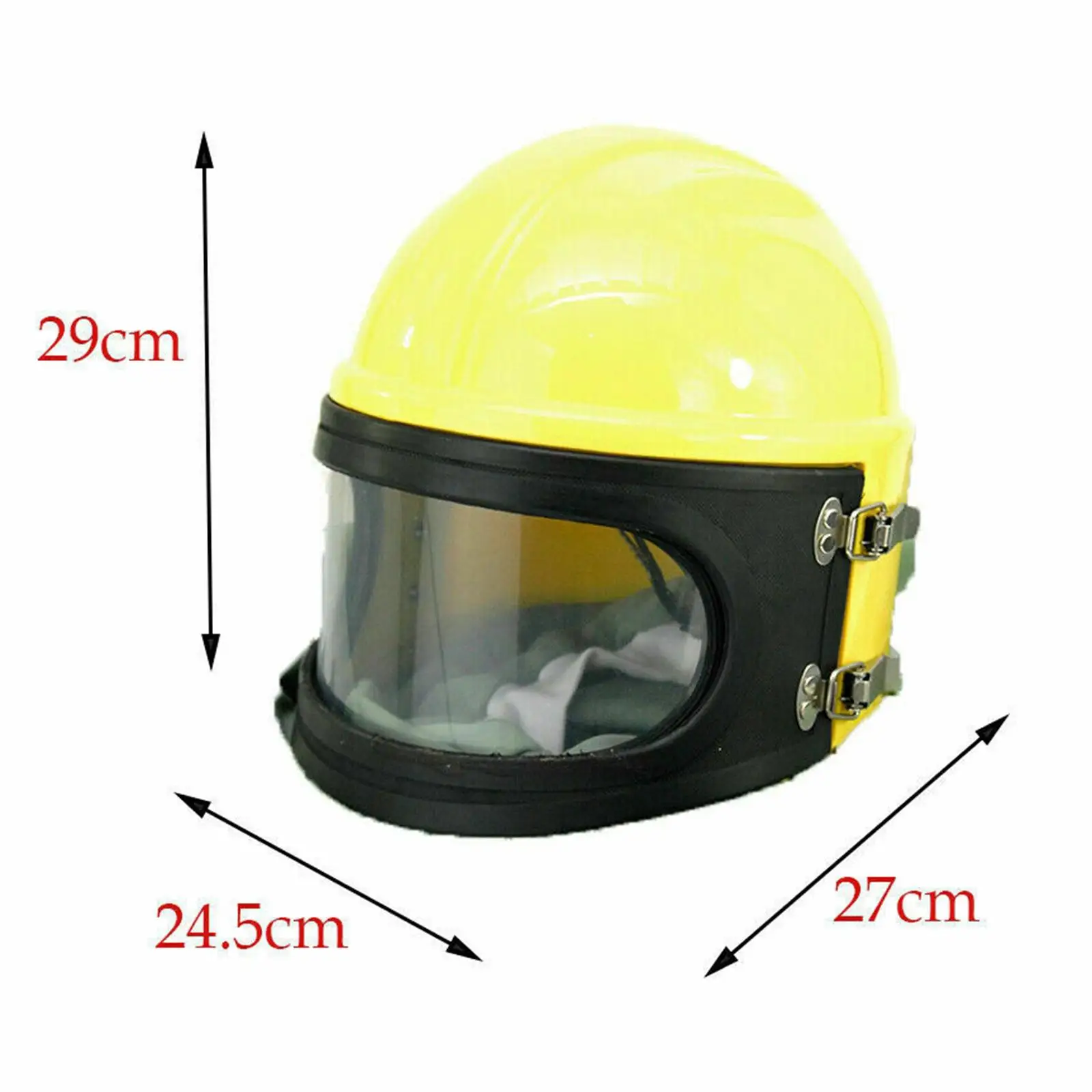 Dust Mask Sand Blasting Protector Hood with Clear Flow Lens for Grinding Sandblasting Painting Cement Work Safety