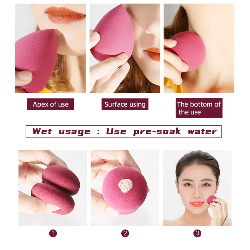 Esponja de maquillaje en forma de gota de agua, esponja cosmética en polvo Facial, BB Cream, base de mezcla