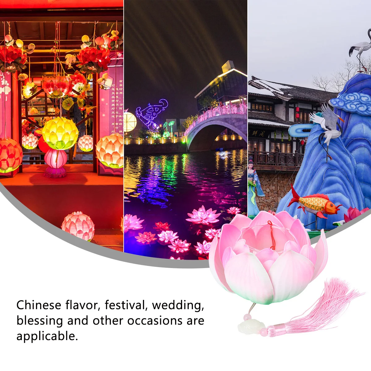 

Hand-held Lotus for Festive Lanterns Candles Lovely Shape Light Lights Photo Blessing