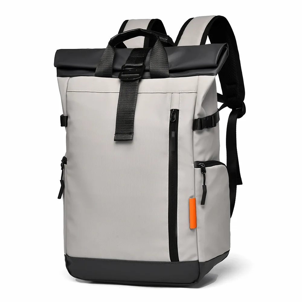 New Minimalist Color-blocking Backpack, Large-capacity Expandable Waterproof Computer Bag, Multi-functional Casual Travel Bag