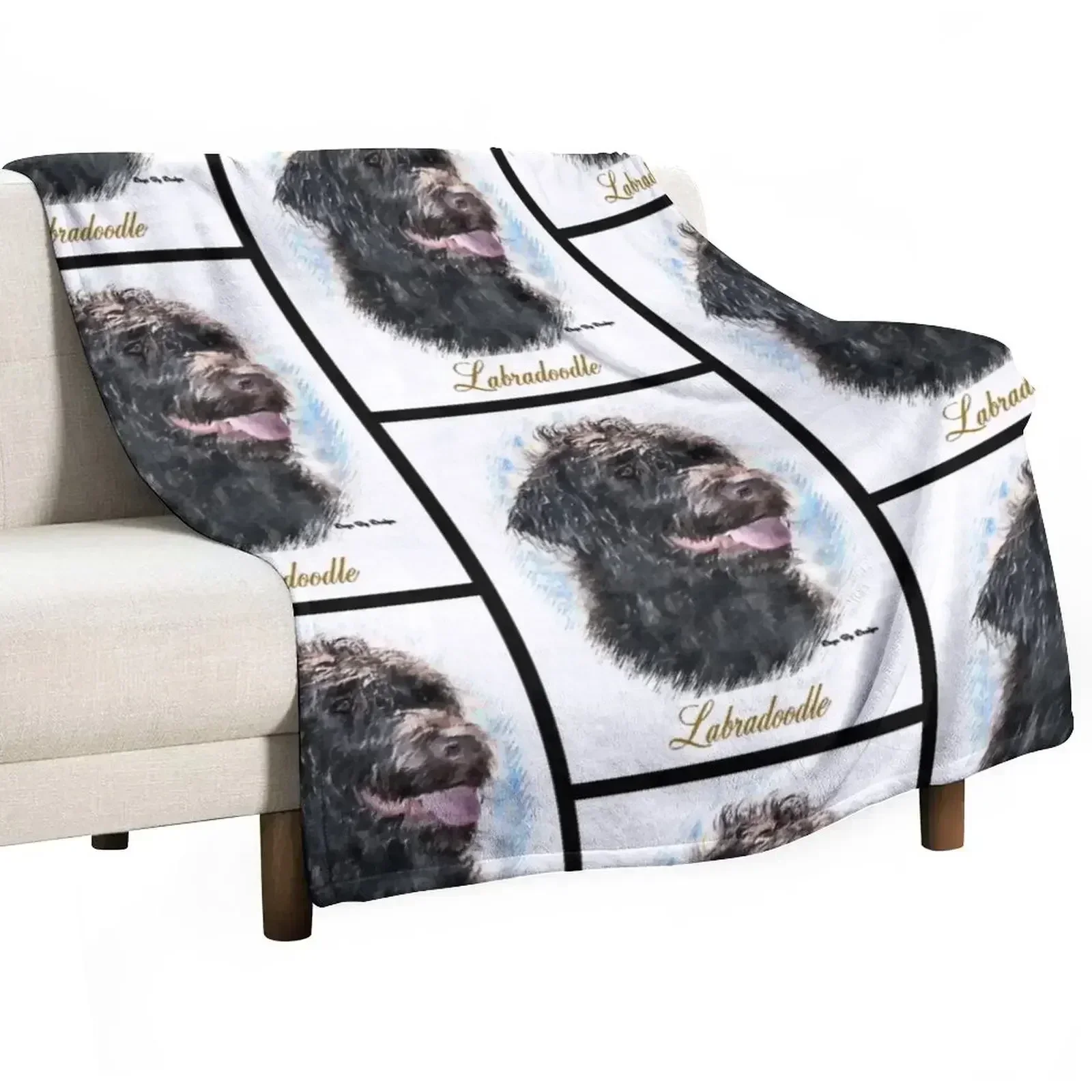 Labradoodle Lovers Art Gifts Throw Blanket Moving Summer Bed linens Hairys Vintage Soft Big Blankets