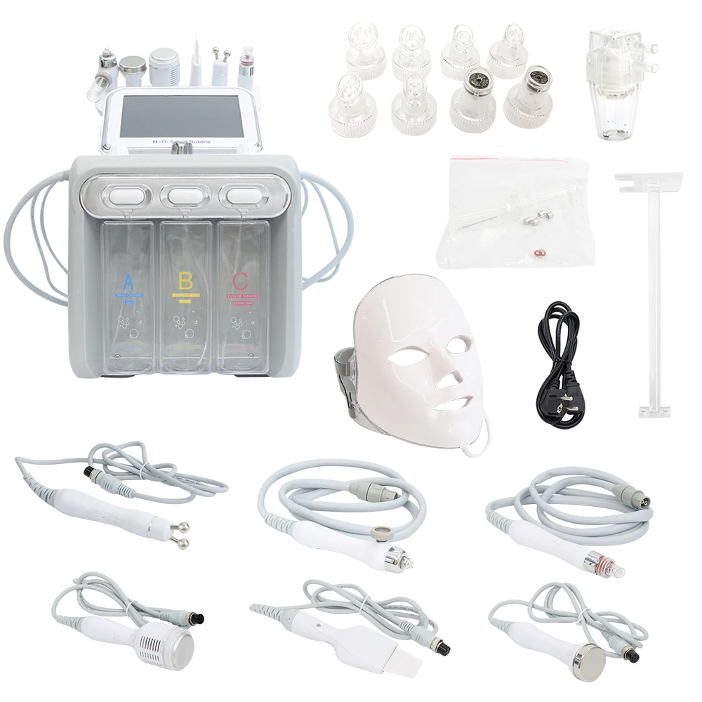 AOKO New 6/7 IN 1 H2O2 Aqua Peel Hydro Dermabrasion Skin Care Machine Dermabrasion Skin Lifting Spa Water Oxygen Jet Diamond Pee