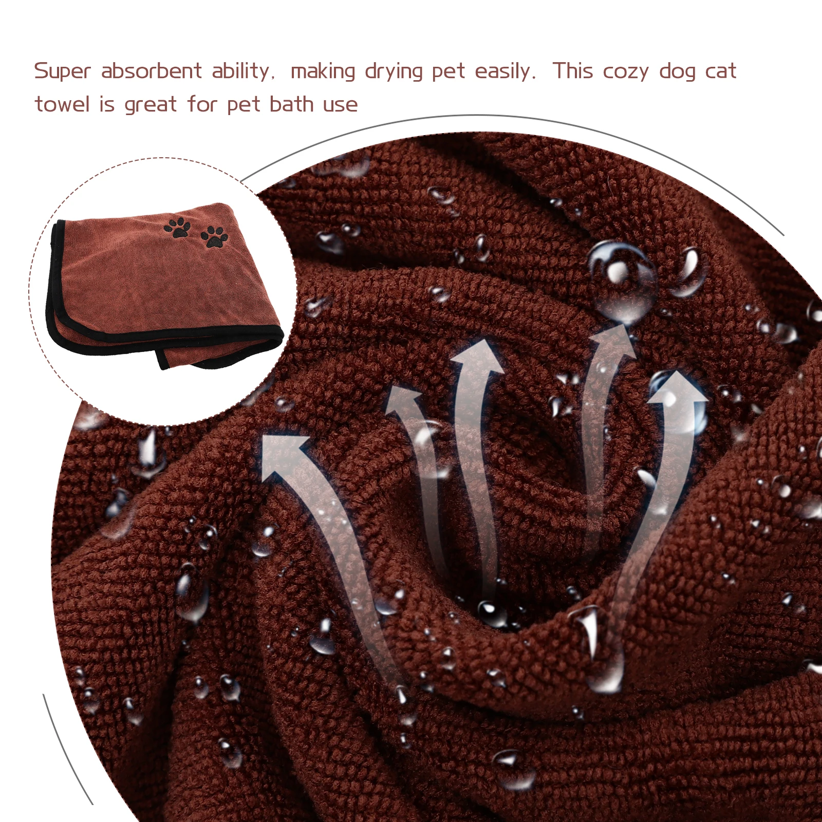 

Reusable Quick Dry Dog Bath Comfortable Cat Bath Skin-Friendly Wear-Resistant Household Shower Towel Pet Accessories