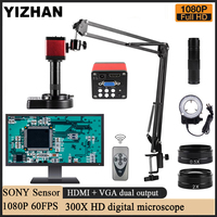 YIZHAN HDMI VGA 300X HD Digital Microscope 1080P 60FPS Electronic Microscope for  PCB Welding/Mobile Phone Repair/Watch Repair