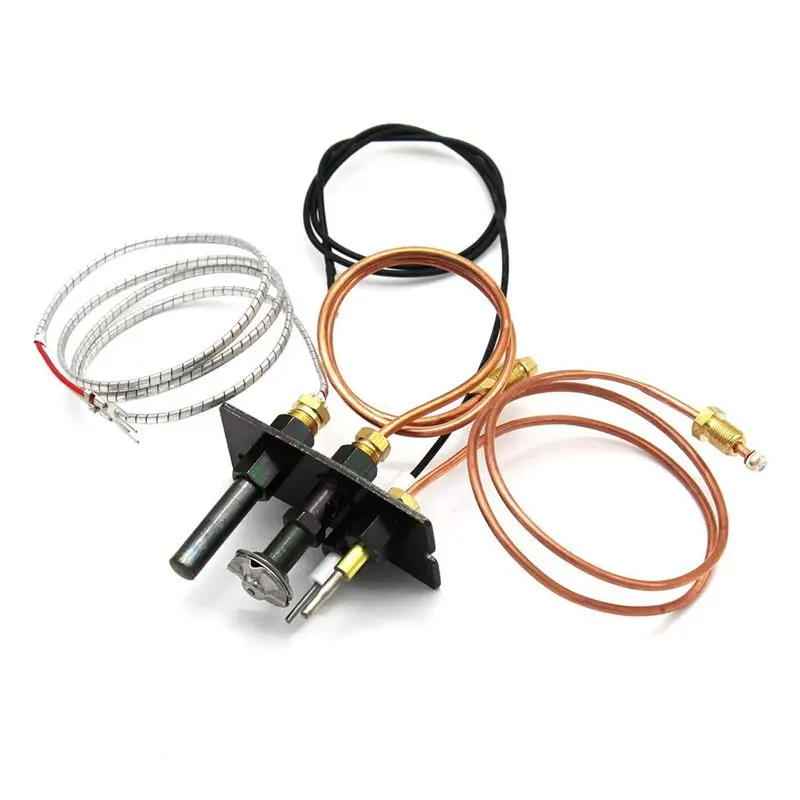 ABMI-3X Propane & Natural Gas Fireplace Pilot Assembly Include Pilot Tube, Thermocouple And Ignitor Wire Used For Fireplaces,