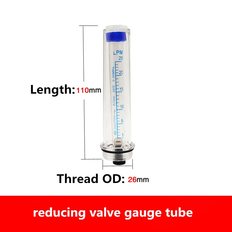 1PC Carbon Dioxide Meter Flow Gauge Argon Gas Meter Ar Accessories CO2 Flow Tube Floating Bead Pressure Reducing Valve Air Outle