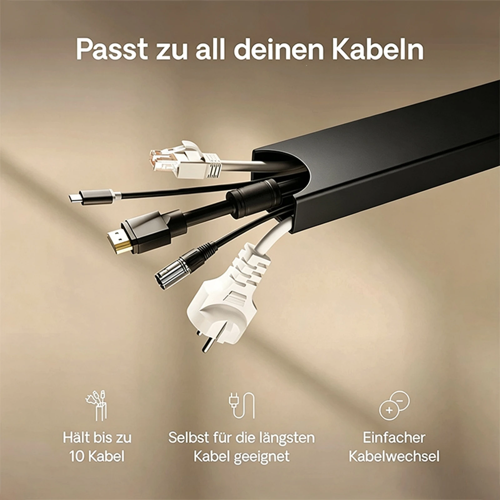 Cable Management Tray Magnetic Cable Organizer for Home Office Under Desk Aluminum Alloy Wire Holder No Drill Storage Rack