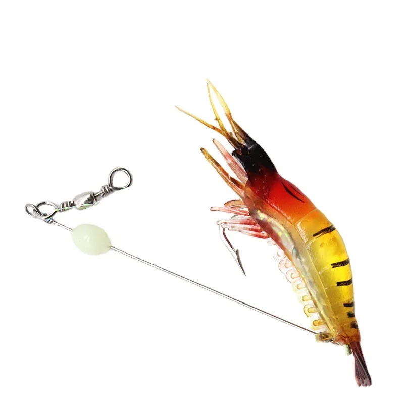 

Front wire with hook, fake shrimp lure, biomimetic night light hook, soft bait, fishing hook, fake fishing bait