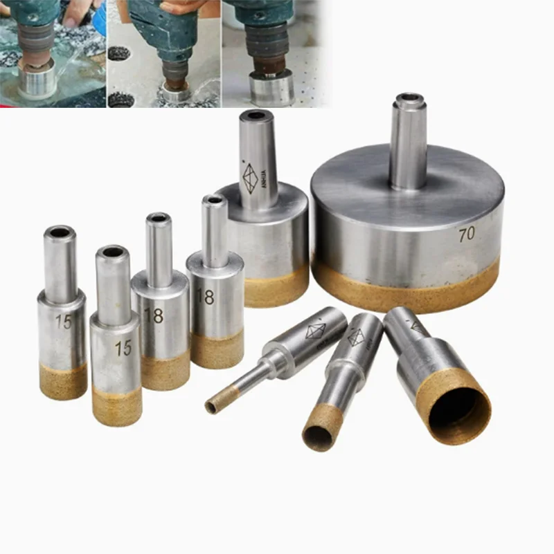4-50mm Conical Shank Sintered Diamond Drill Bit Anti-Chipping Glass Tile Marble Ceramic Jade Hole Saw Cutter For Stone Drilling