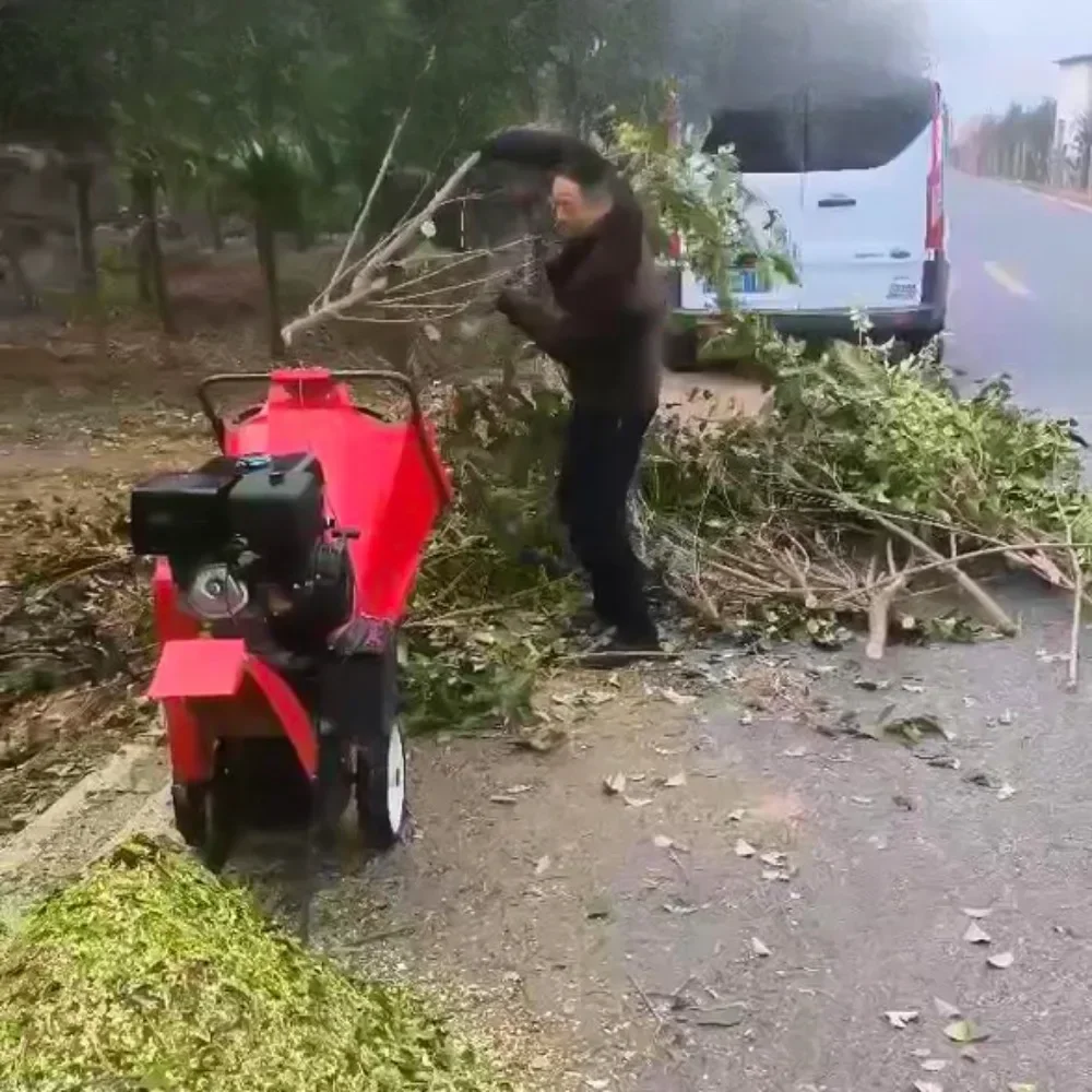 Orchard leaves grape branches fruit tree crusher