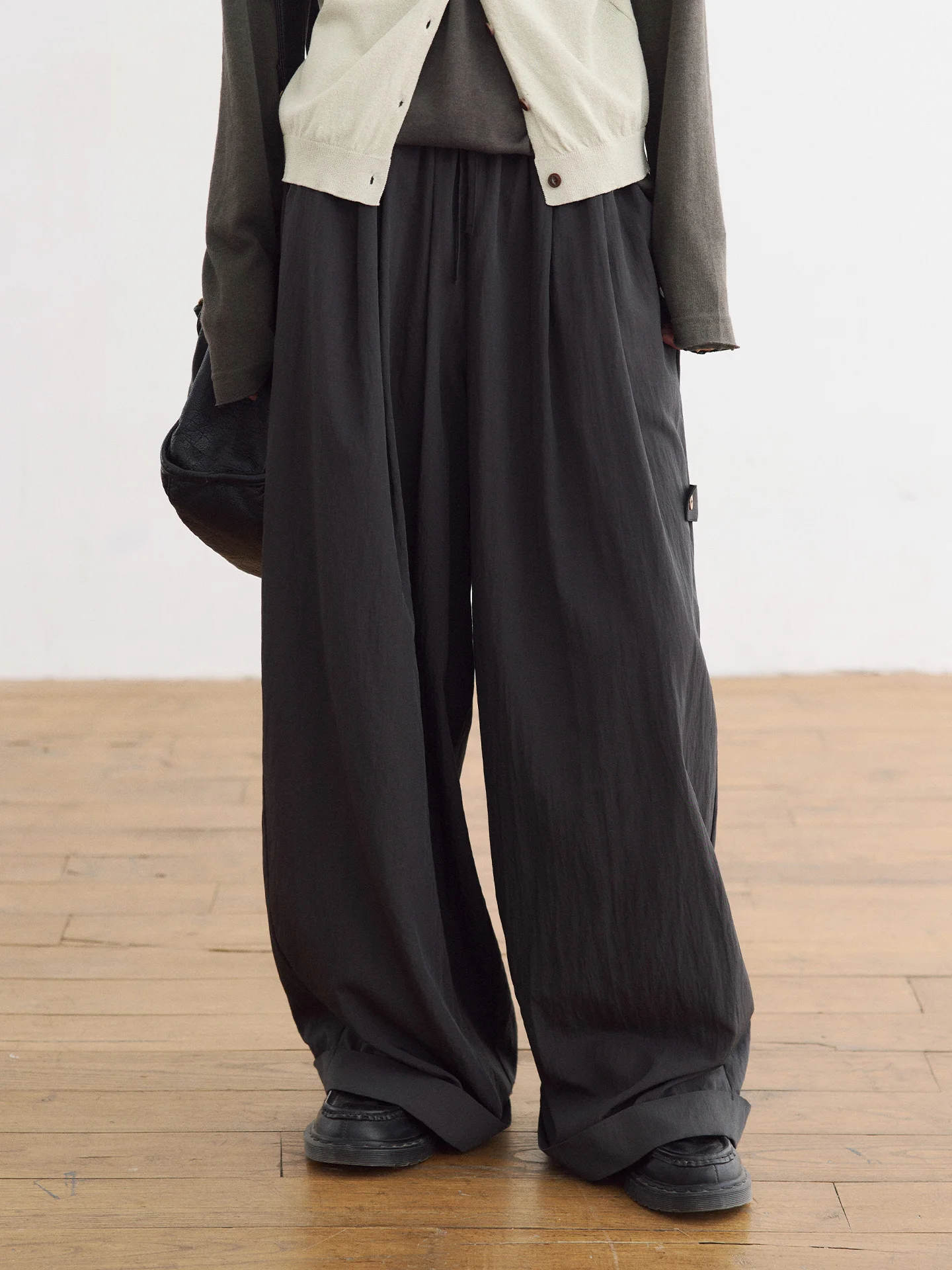 

Широкие повседневные брюки Octopusme: комфортные, дышащие, из нейлона, для женщин, весенний сезон