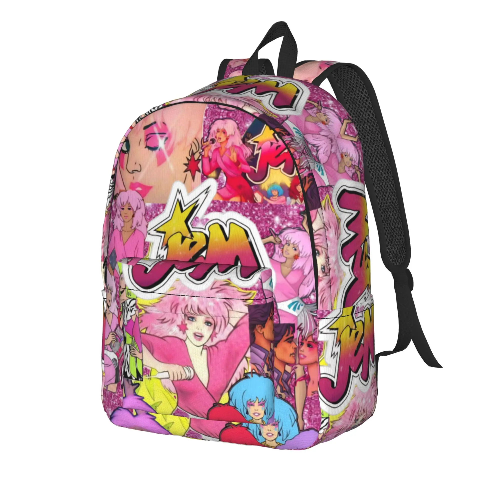 Jem And The Holograms Teenage Backpack Outdoor Student Hiking Travel  Daypack for Men Women College Shoulder Bag