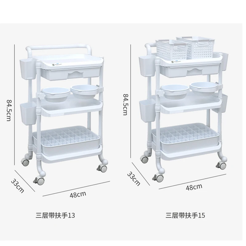 Cart Tool Rolling Salon Trolley Manicure Cosmetic Salon Trolley Tattoo Storage Makeup Chariot Coiffure Beauty Furniture KMST