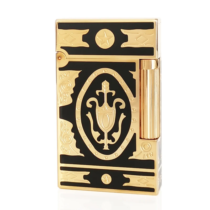 Luxury Ligne2 Lighter Metal Lacquer Special Pattern Cigarette Smoking Tools Refill Butane mechero Gsa Men Gift view 6