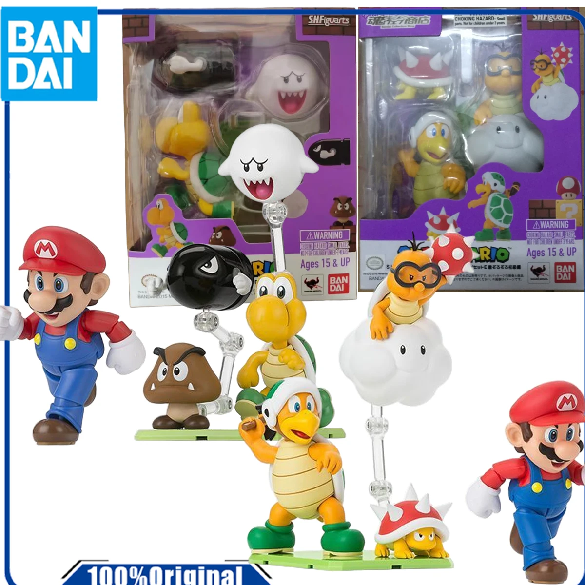 

Bandai Genuine /Original SHF SUPER MARIO SERIES DIORAMA PLAY SET E ENEMY ELEMENTARY Action Figure Toys For Boys /Girls /Kids /