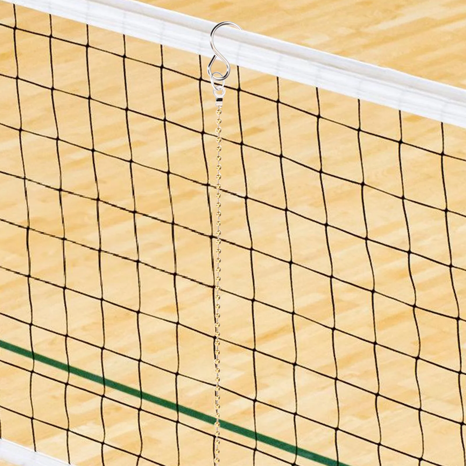 

2pcs Volleyball Net Measure Chain High Precision Stainless Steel Referee Tool Portable Durable Equipment for Net Height