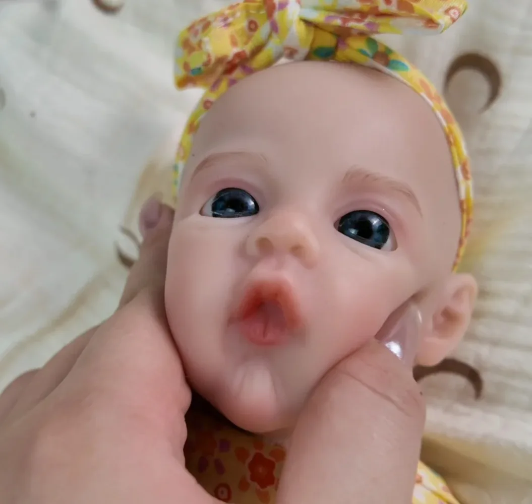 12 '' Super Soft Silicone Reborn Baby Doll Prato Collezione ad alta quantità Bambola Estensibile Realistico Neonato Bocca Può aprire
