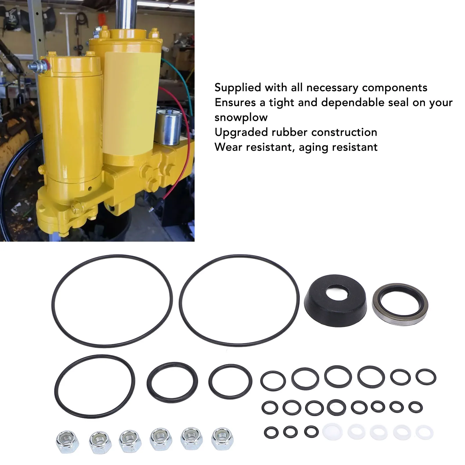 

35PCS Snowplow Complete Snowplow Seal Kit 1306150 Rubber for Meyer Snow Plow E-46 E-47 E-57 E-58H Pumps 411412