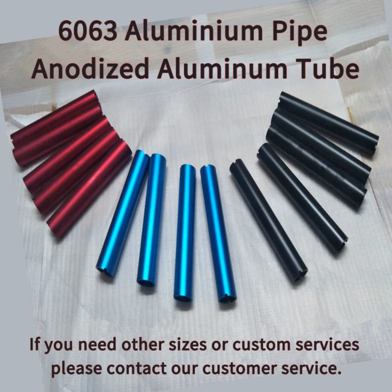 2pcs 500mm Length Anodized 6063 Aluminum Alloy Pipe, OD 5-20mm Colored Aluminum Tube, Heat Dissipation